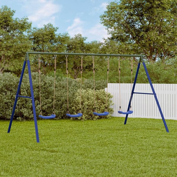 vidaXL Schaukelgestell mit 8 Haken Blau Stahl, Top-Qualität, 4009878