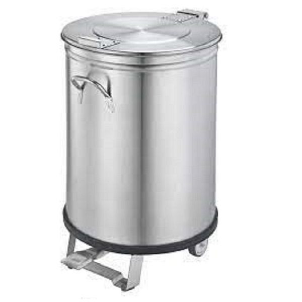 Gastro-Inox Abfallbehälter 75 Liter mit Pedalbedienung, Edelstahl AISI 304, 403.106