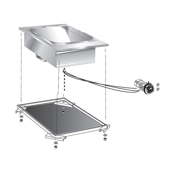 Gastro-Inox drop-in Pommes-Wärmgerät, 40cm, 160.547