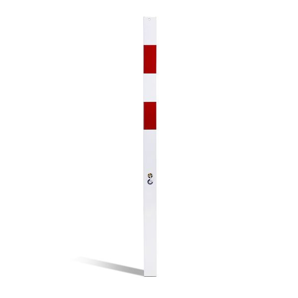CRASH STOP Sperrpfosten, beschichtet, rund, rot-weiß, 70x70 mm, zum Einbetonieren, 20-30-
