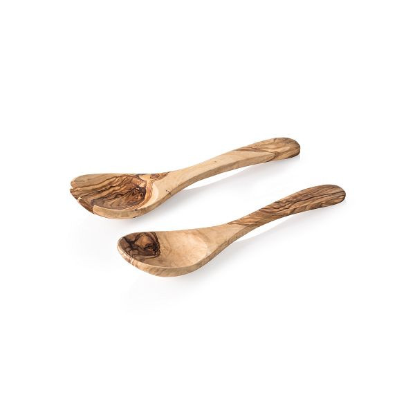 WAS Salatbesteck Set PURE OLIVE, 27 cm, 2-teilig, Olivenholz, 1854027