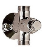 Benkiser Selbstschluss-Ventil für Wandbefestigung Aufputz 1/2" x 1/2", 1/2" Anschlussgewinde, (DN15) 1/2" Abgangsgewinde, MS verchromt, 6022065