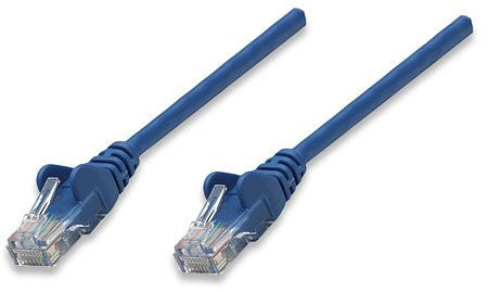 INTELLINET Netzwerkkabel, Cat5e, U/UTP, CCA, RJ45-Stecker/RJ45-Stecker, 1,5 m, blau, 338400