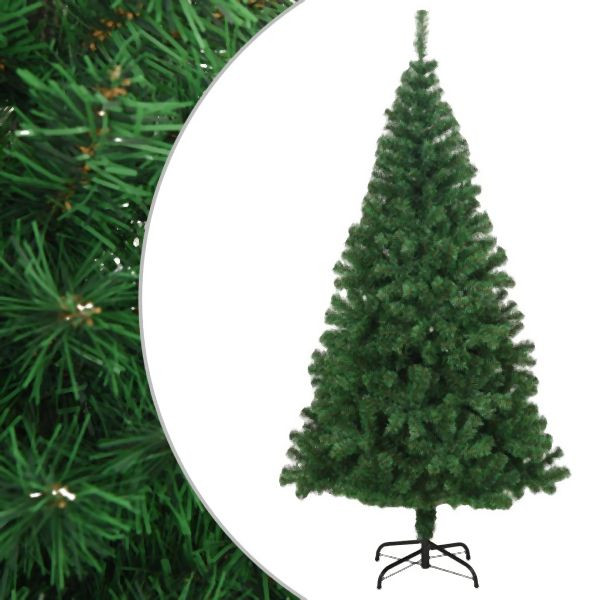 vidaXL Künstlicher Weihnachtsbaum mit Dicken Zweigen Grün 210 cm PVC, 321036