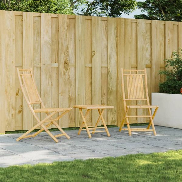 vidaXL Gartenstühle 2 Stück Klappbar 46x66x99 cm Bambus, 368037