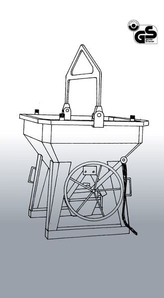 Eichinger Betonsilo 1031H.5, 350l, Bügel/Traverse, Handrad, Auslauf Ø 150 mm, 10310501300000