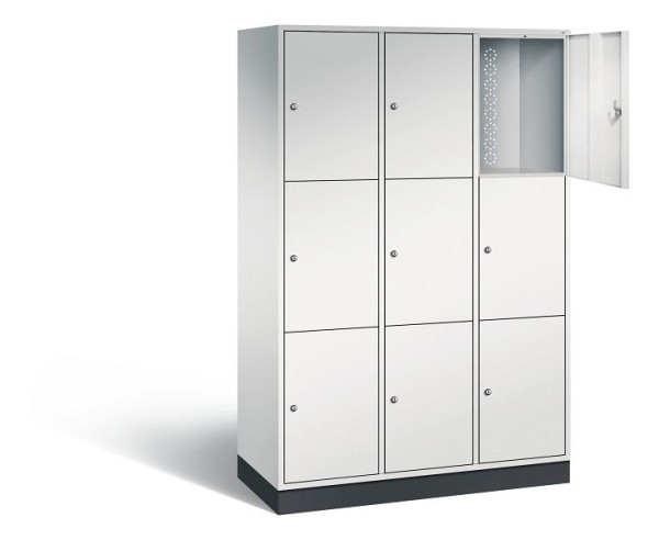 C+P XL-Schließfachschrank Intro, H1950xB1220xT490mm, Farbe: Lichtgrau, 8370-302 S10021