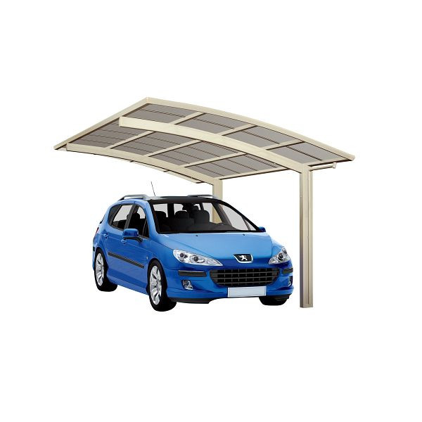 Ximax Aluminium Carport Portoforte Typ 80 Sonderbreite XL Edelstahl-Look, 78082