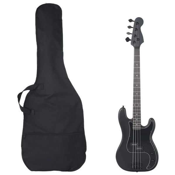 vidaXL E-Bass für Anfänger mit Tasche Schwarz 4/4 46", 70185