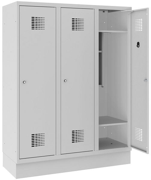 Eurobox Spind, 3 Abteile 1200 mm, H: 1450 mm, 0700-040301