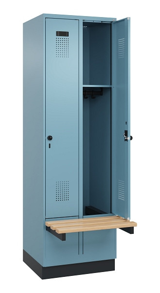 C+P Spind Evolo PLUS, 2 Abteil, 1950x600x815mm, 0010/0010, Drehriegel, 049040-20 S10021
