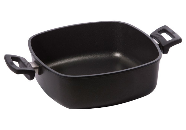 Eurolux Premium Bratentopf-Set 28 x 28 cm, 10 cm hoch, 6.0 L, inkl. Glasdeckel, mit ergonomisch geformten Griffen, für alle Herdarten, EU330-3-SET
