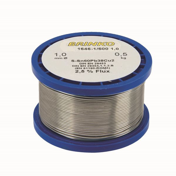 BRINKO Harz-Schnelllot 250 g, 10 m, 1646-1/250-1,0, 4024184164668