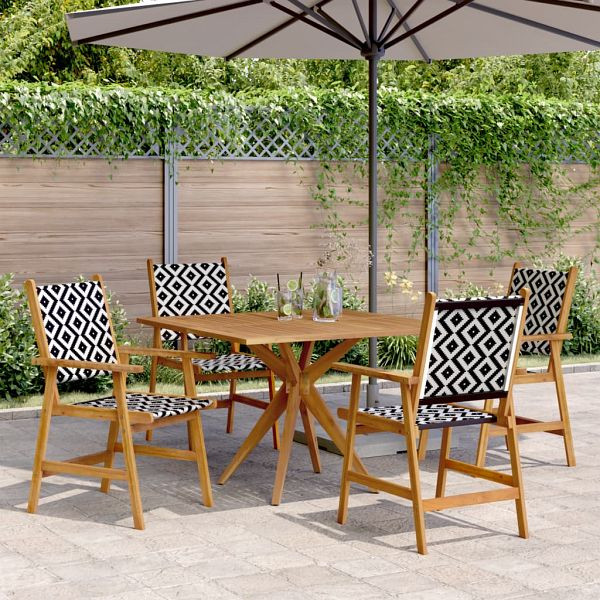 vidaXL 5-tlg. Garten-Essgruppe Massivholz Akazie, 3283576
