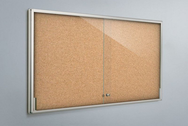 BST Schiebetür-Schaukasten, Innen, Korkrückwand, 1270x50x910mm, 16xDIN A4, MEDIA-ST16-K
