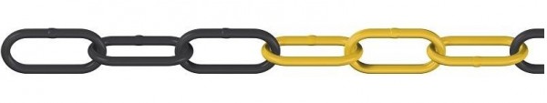 Dörner + Helmer Absperrkette (DIN 5685-1) (Spule) 6 mm Stahl verzinkt schwarz, gelb lackiert, Tragkraft 160 kg, VE: 15 m, 171939