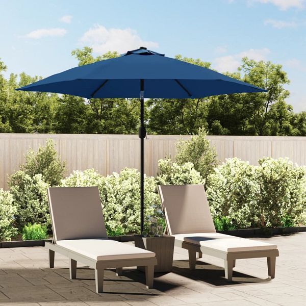 vidaXL Sonnenschirm mit Metall-Mast 300 cm Azurblau, 47127