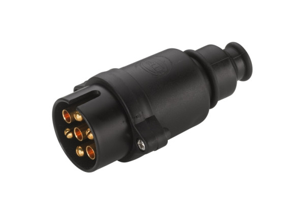 HELLA Stecker, 7-polig, Stecker: Schraubkontakt, schwarz, 8JA 001 930-001