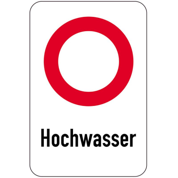Stein HGS Sonderschild, Hochwasser, 400 x 600 mm, Piktogramm: rot, 14982