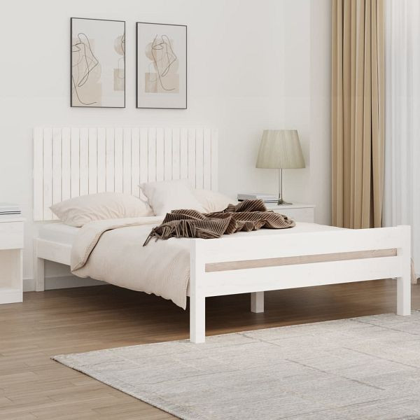 vidaXL Wand-Kopfteil Weiß 140x3x60 cm Massivholz Kiefer, 824869