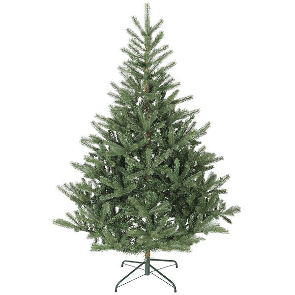 HOMCOM Künstlicher Weihnachtsbaum, 180 cm, dichte Zweige, realistisches Aussehen, flammenhemmend, Kunststoff, Metall, Grün, 83C-072V00GN