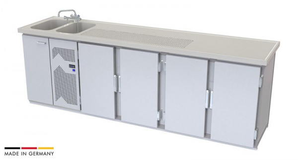 hefa Theke Novis 28V/2L-TTTT, Abmaße: 950 x 2.800 x 650/700 mm, Novis 28V/2L-TTTT