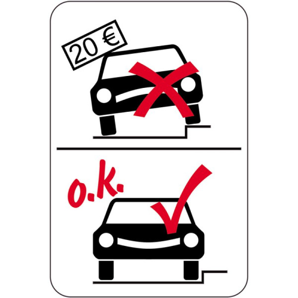 Stein HGS Sonderschild, Parken auf Gehweg verboten, 400 x 600 mm, 15078