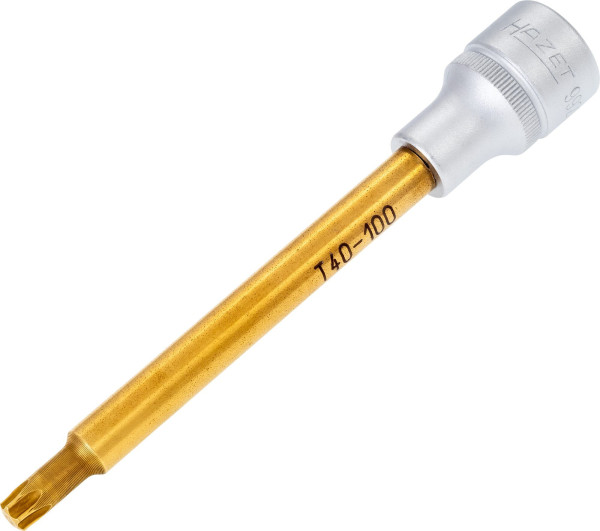 Hazet Schraubendreher-Steckschlüsseleinsatz TORX®, Vierkant hohl 12,5 mm, Innen TORX® Profil, T40, Extralange Ausführung, 992SLG-T40