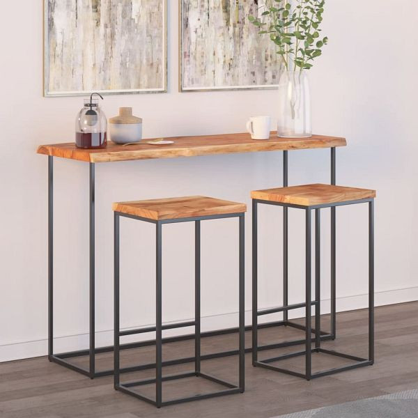 vidaXL Tischplatte 120x40x2,5cm Rechteckig Massivholz Akazie Baumkante, 370614