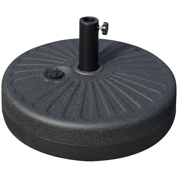 Outsunny Sonnenschirmständer 22 kg Schirmständer Rund Schirmhalter, Schirmgewicht, Ständer für Sonnenschirm 38/48mm Rohrdurchmesser, für Balkon, 84D-188