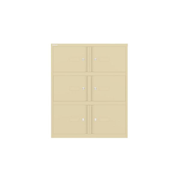 Bisley Essentials Office Locker, Höhe 1000-1024 x Breite 800 x Tiefe 470 mm, 606 creme, YELD0810606