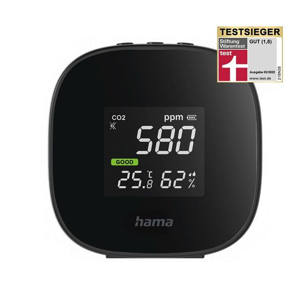 hama Luftqualitätsmessgerät Safe CO2- Temperatur