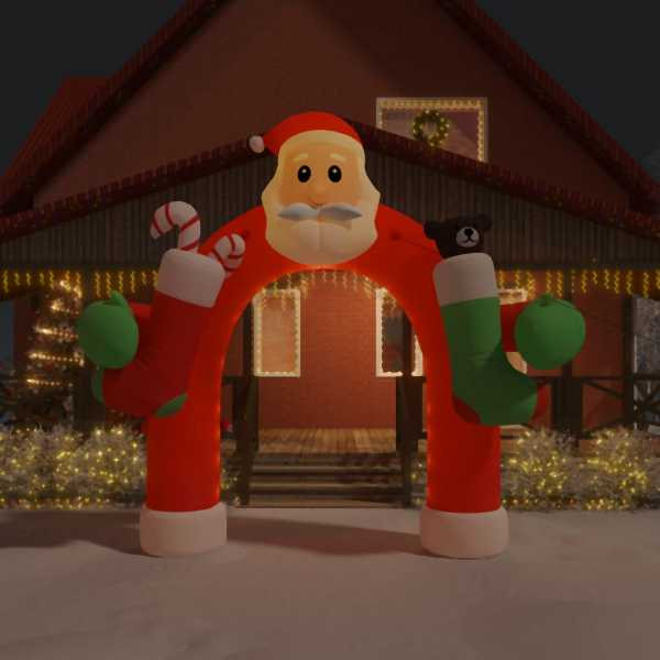 vidaXL Aufblasbarer Weihnachtsbogen mit LEDs 320 cm, 345324