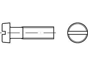 Zylinderschrauben ISO 1207 4.8 M 5 x 10 galvanisch vernickelt VE=S (2000 Stück)