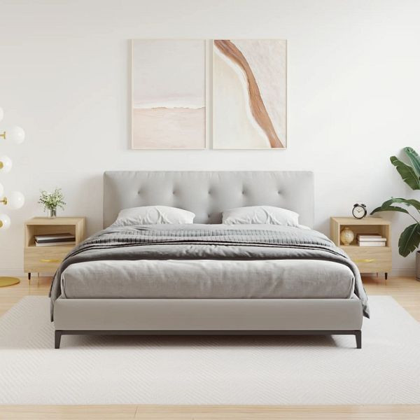 vidaXL Nachttische 2 Stück Sonoma-Eiche 40x35x47,5 cm Holzwerkstoff, 827395