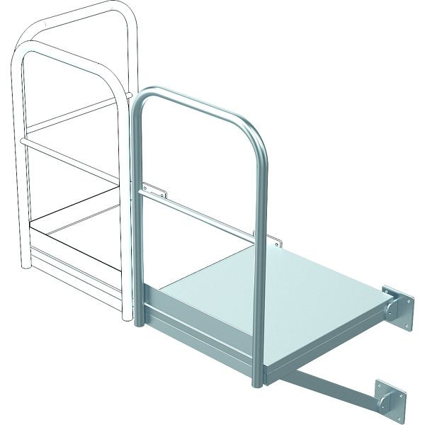 ZARGES Erweiterungspodest 940 x 1.000 mm Stahl verzinkt, 43276