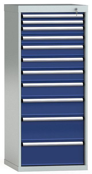 KLW Schubladenschrank 1325 x 572 x 605 mm H x B x T, Einbaumaß: 1225 mm, Einteilung: 27x27 Einheiten, EA / 100 kg, SEA1325-11EP-001