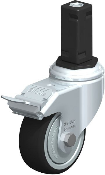 Blickle LKRA-PATH 80K-11-FI-FK-EV14 Apparate-Lenkrolle mit Expander & Feststeller, Thermoplastisches Polyurethan, Grau, 848731