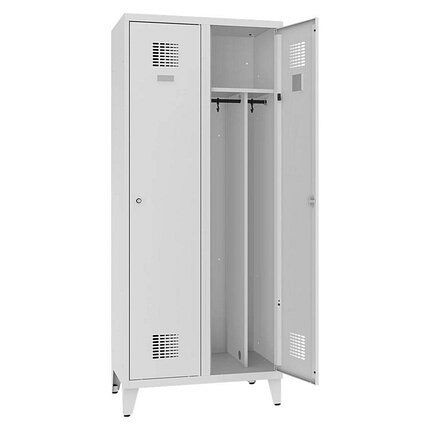 Eurobox Umkleidespind, 2 Abteile 800 mm mit Füßen, 0101-040201