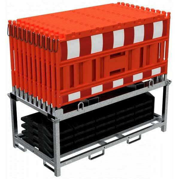 Schake Absperrschrankengitter SET2, 1x Lager- und Transporttraverse für Absperrschrankengitter, 20x Absperrschrankengitter, 33420K-O-SET2