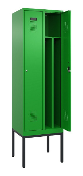 C+P Spind Evolo PLUS, Gestell, 2 Abteile, 2120x600x500mm, 6037/6037, Verschluss Zylinderschloss, 0490307-20F S10053