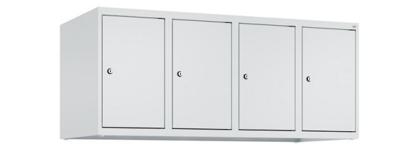 C+P Schrankaufsatz Classic PLUS, Aufsatzschrank, 7035/7035, Zylinderschlösser, 500x1200x500mm, 4 Abteile, 080090-40 S10024