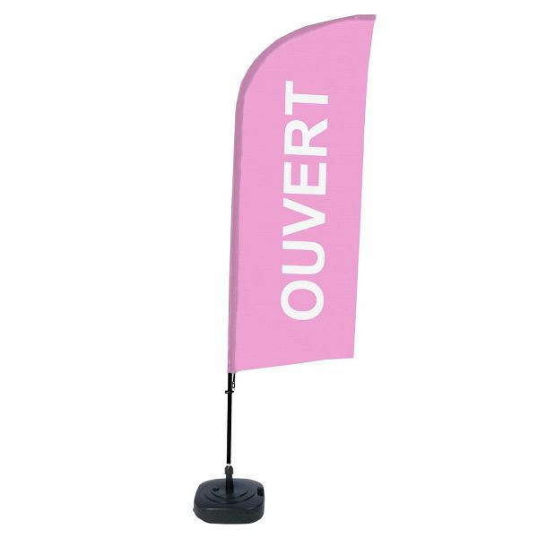 Showdown Displays Beachflag Alu Wind Komplett-Set Geöffnet Pink Französisch, BFAW310-WT21-I489