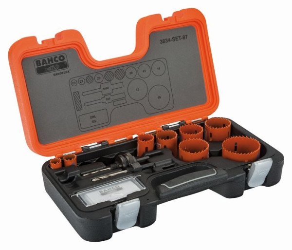 Bahco Sandflex Bimetall Lochsägen-Satz 16-86 mm, 13 teilig, 3834-SET-87