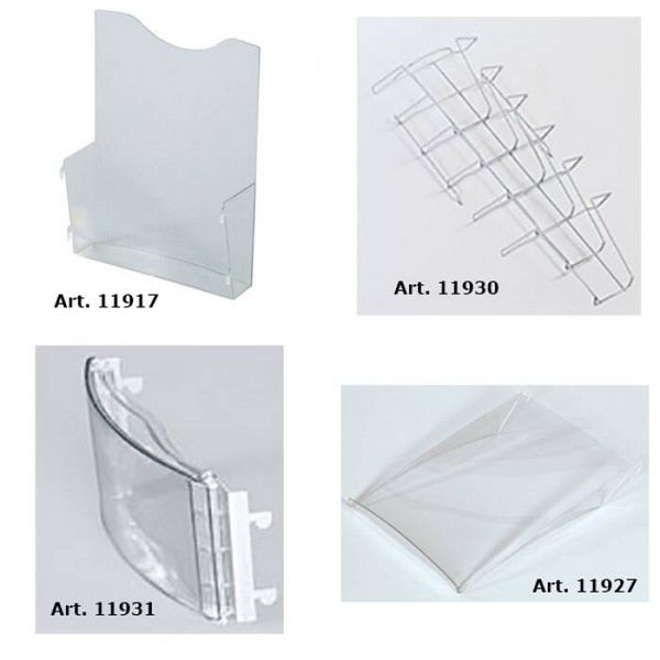 Stein HGS System-Zubehör -ZIP MAGIC ACCESSOIRES-, Prospektschale, brochure holder, aus PC/Format DIN A4, UV-beStück/bruchsicher, 11917