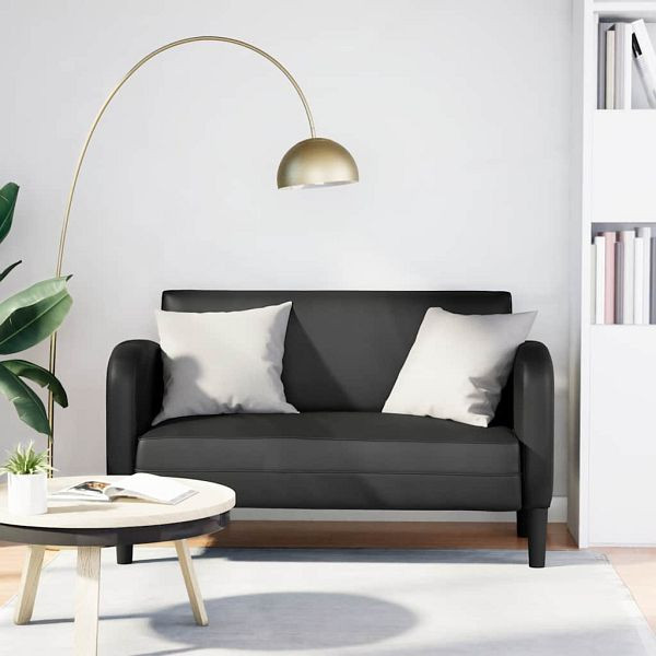 vidaXL Zweisitzer-Sofa Schwarz 110 cm Kunstleder, 4100536