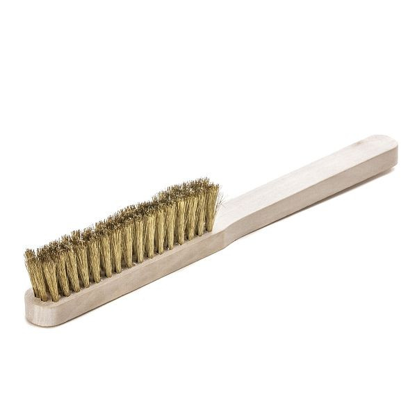 Lessmann Feinbürste 225x20x10 mm, 4 reihig, Messingdraht gewellt, 0,15 mm, 20 mm hoch, VE: 12 Stück, 126.411