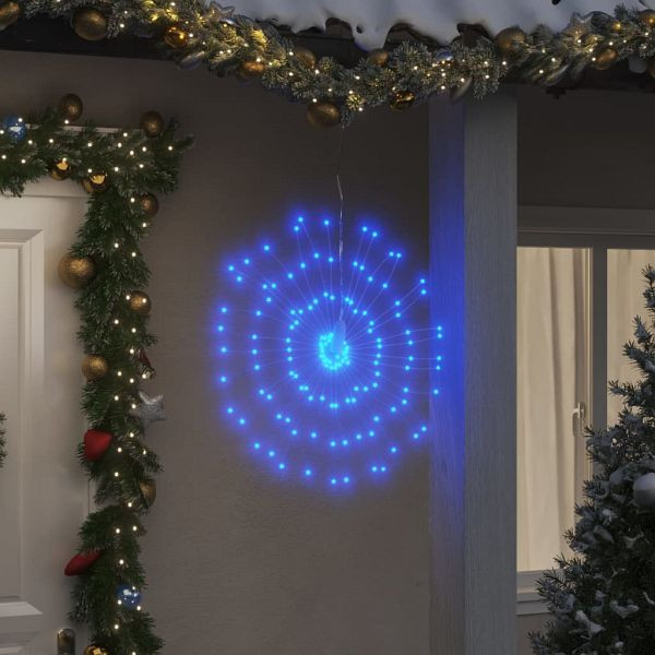 vidaXL Weihnachtsbeleuchtung Feuerwerk 140 LEDs Blau 17 cm, 356223