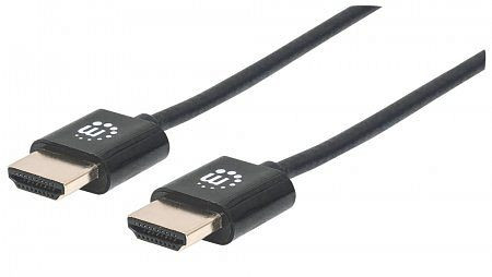 MANHATTAN Ultradünnes High Speed HDMI-Kabel mit Ethernet-Kanal, schwarz, 1 m, 394352