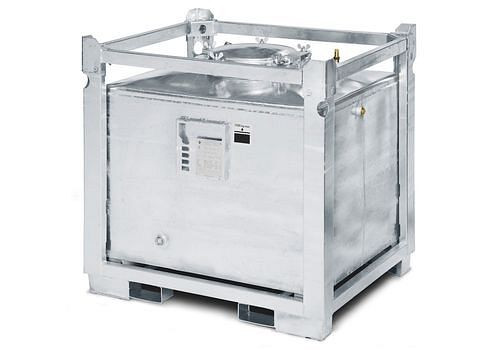 DENIOS ASF-Behälter, doppelwandig, 800 Liter Volumen, feuerverzinkt, 117960